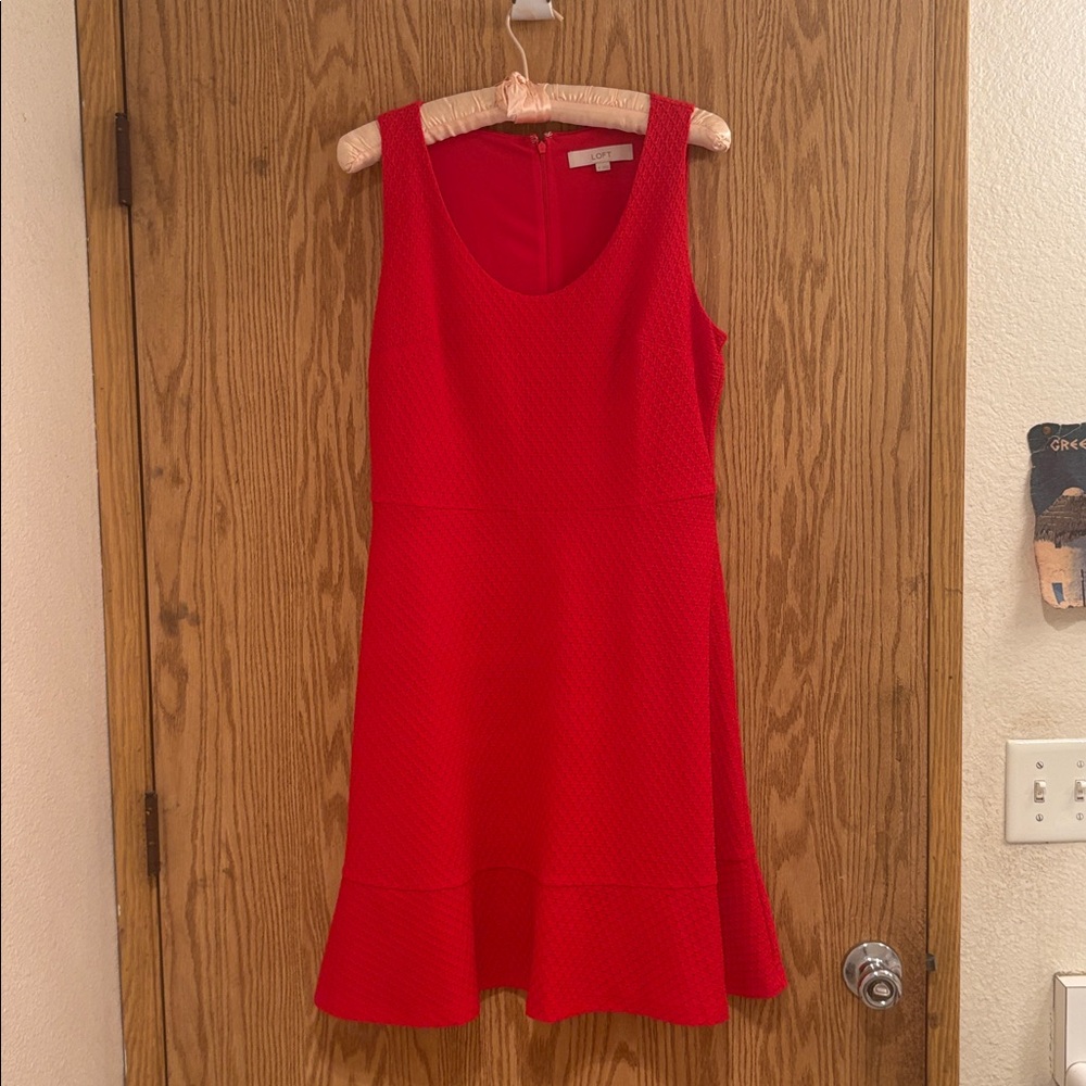 LOFT Red A-Line Dress